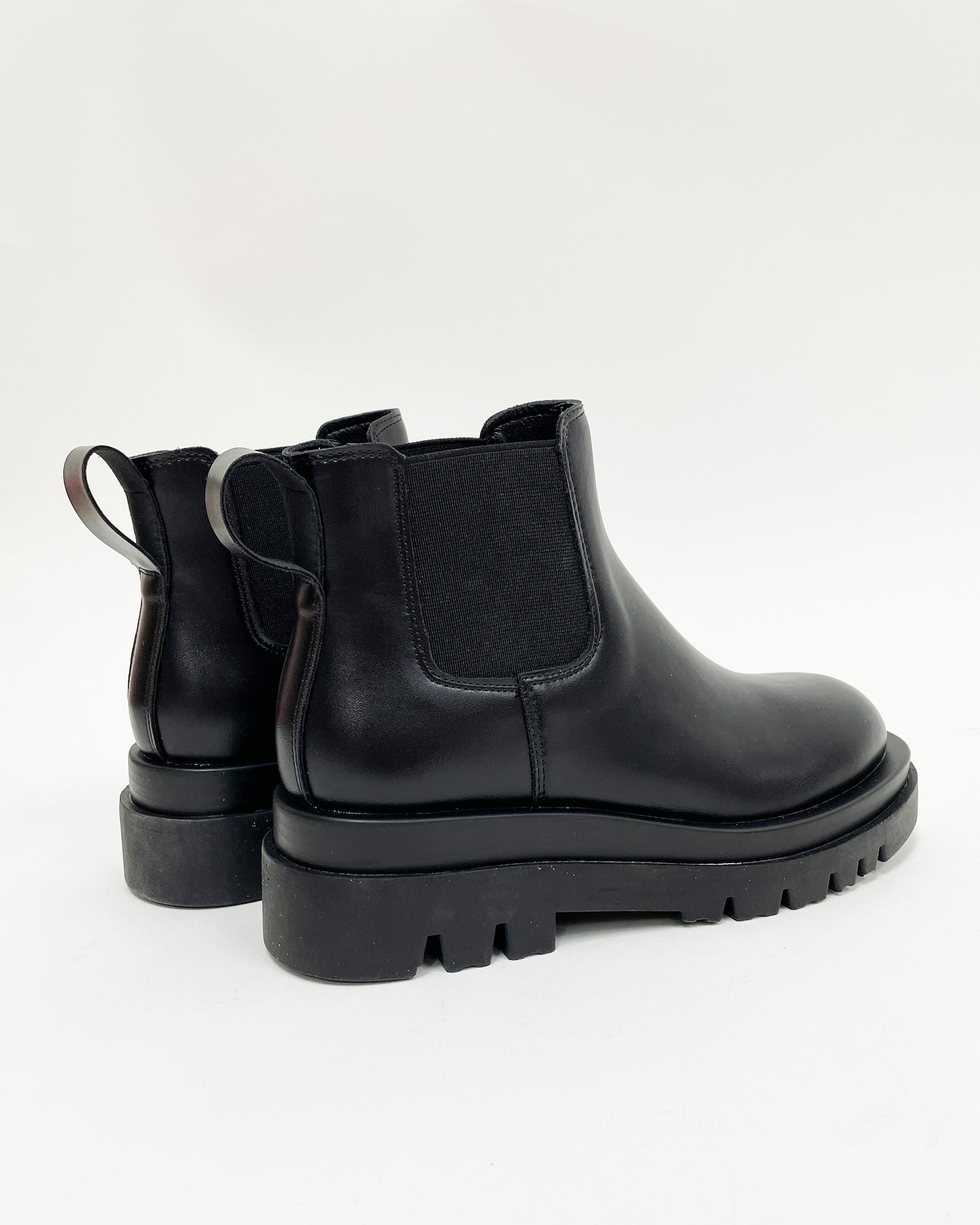 black leather chelsea boots - 40