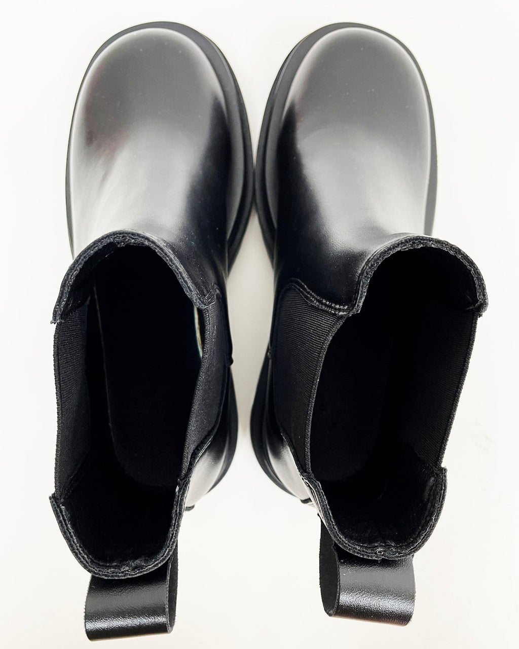 black leather chelsea boots - 40