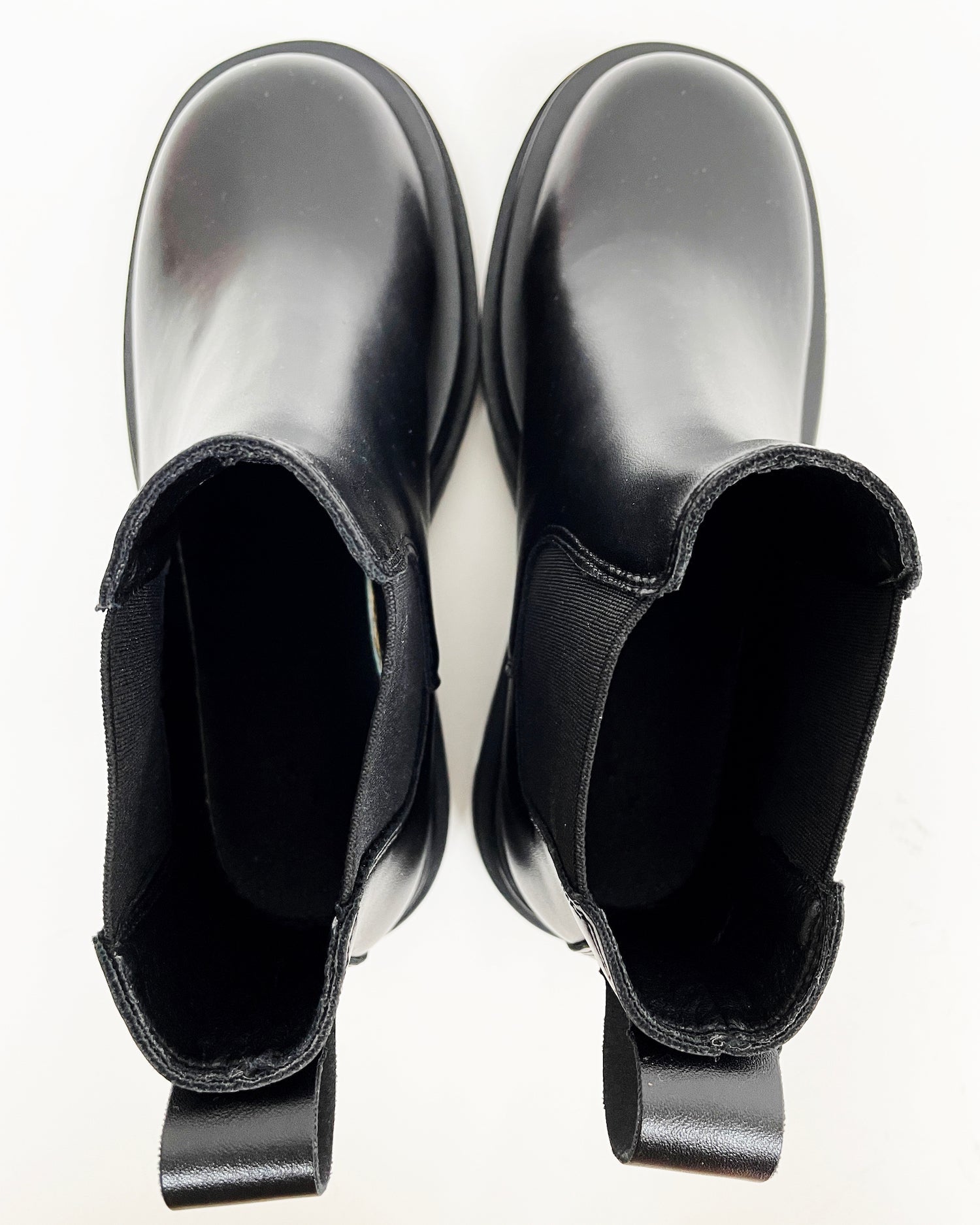 black leather chelsea boots - 40