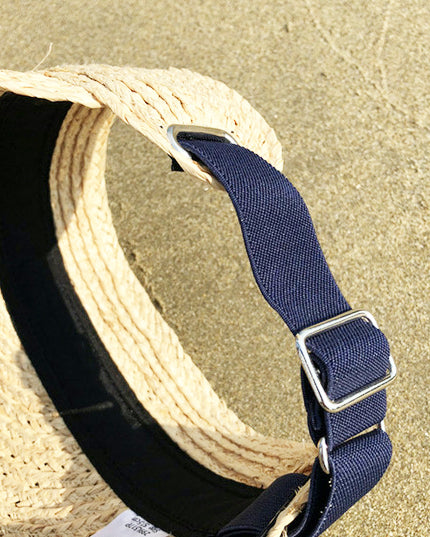 beige large straw visor hat *pre-order*