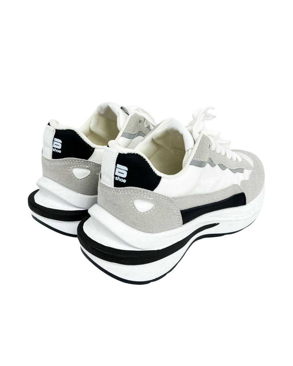 ivory grey & black sneakers *pre-order*