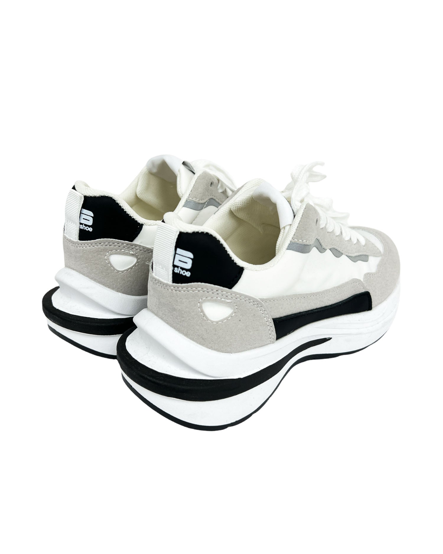 ivory grey & black sneakers *pre-order*