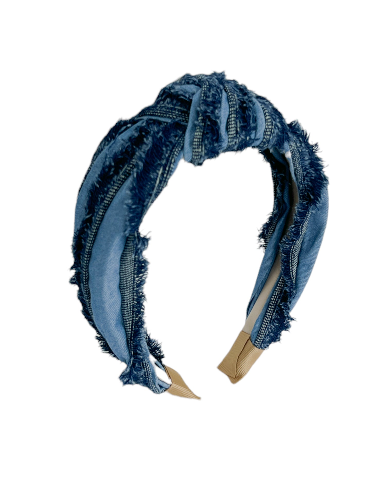 denim ripped twisted headband *pre-order*