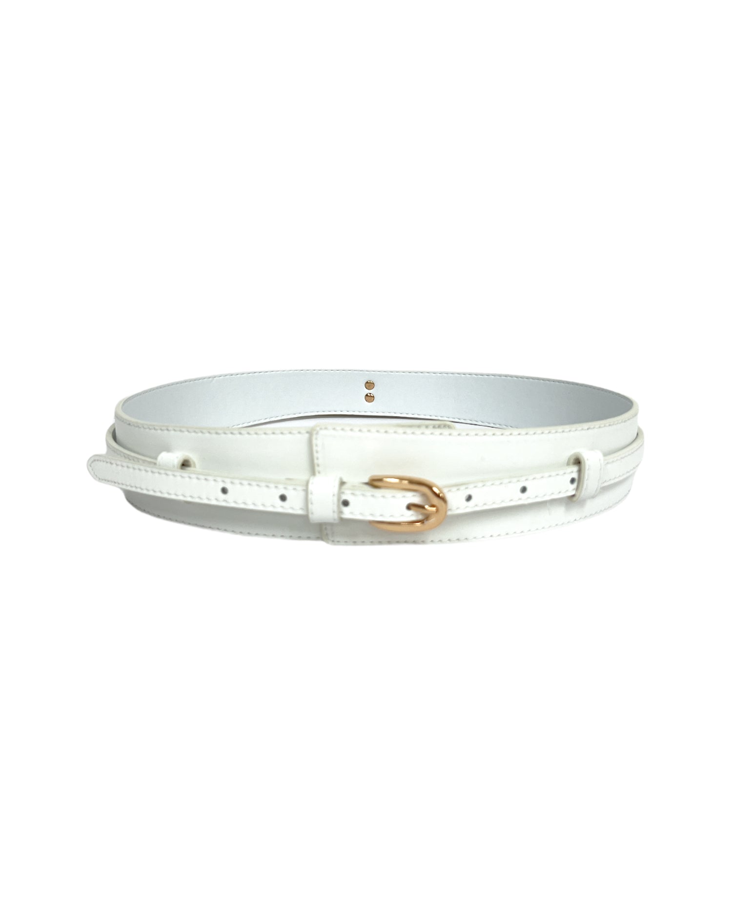 ivory buckle front PU leather belt *pre-order*