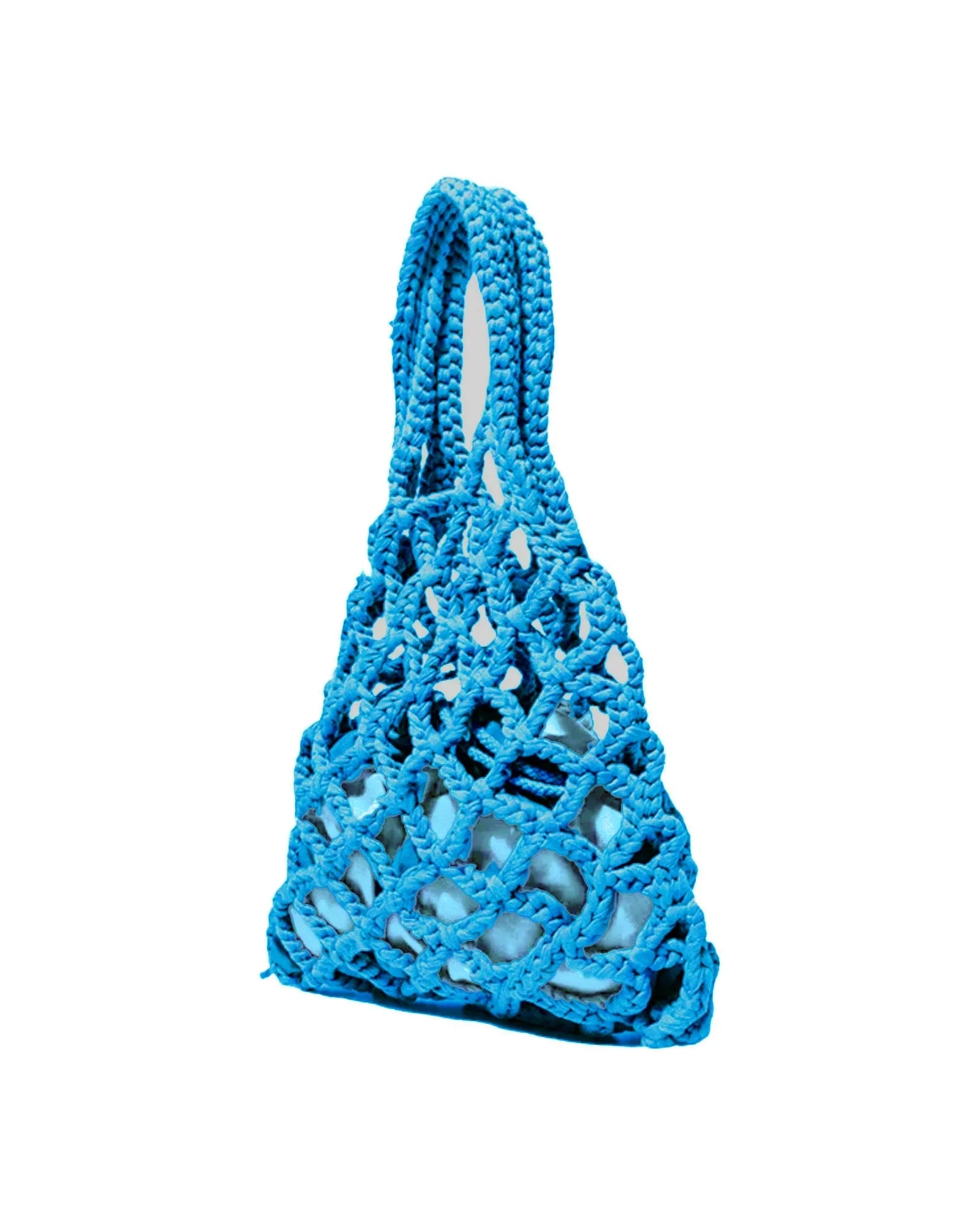 blue knitted net bag w/ pouch *pre-order*