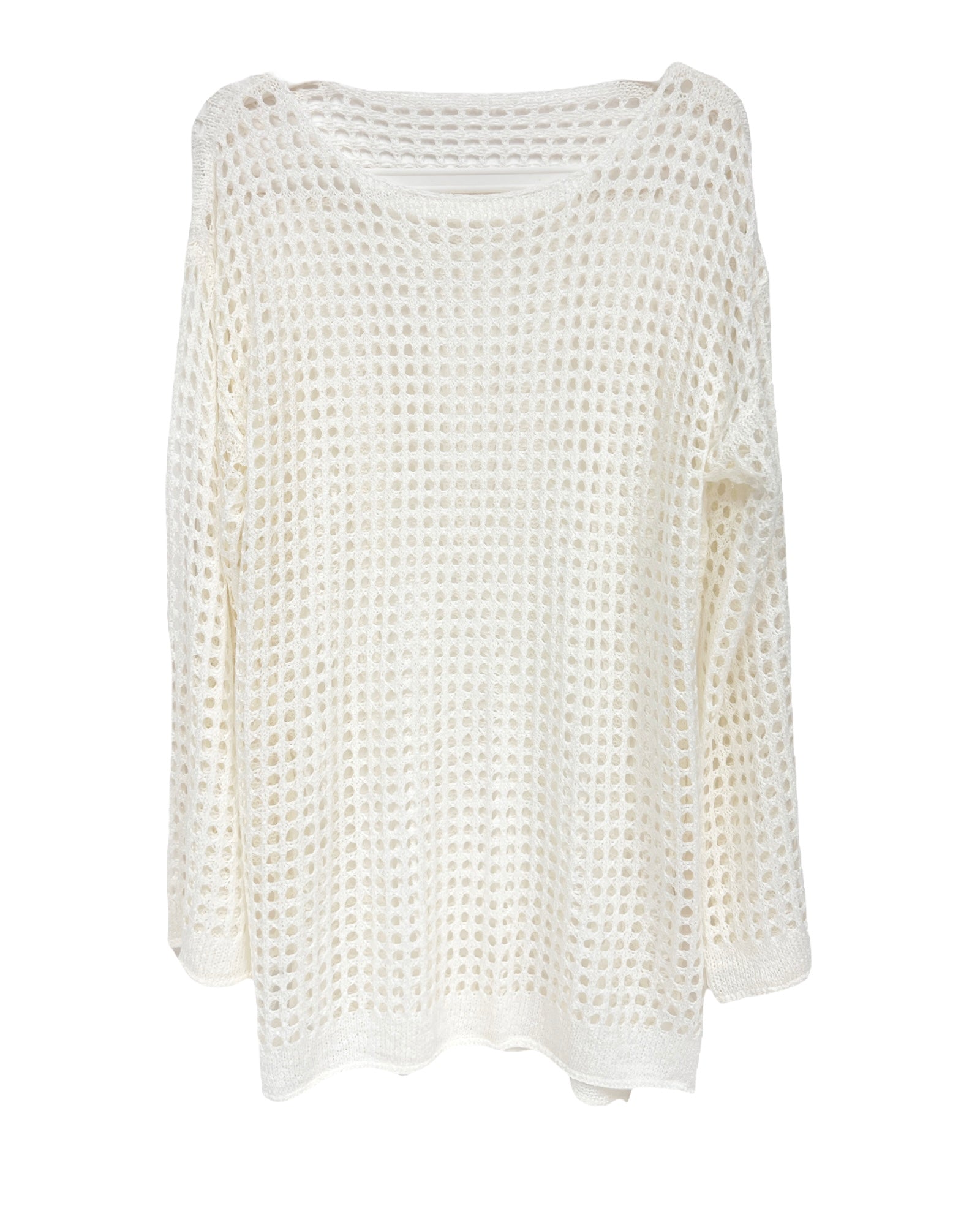 ivory net knitted cover up top *pre-order*