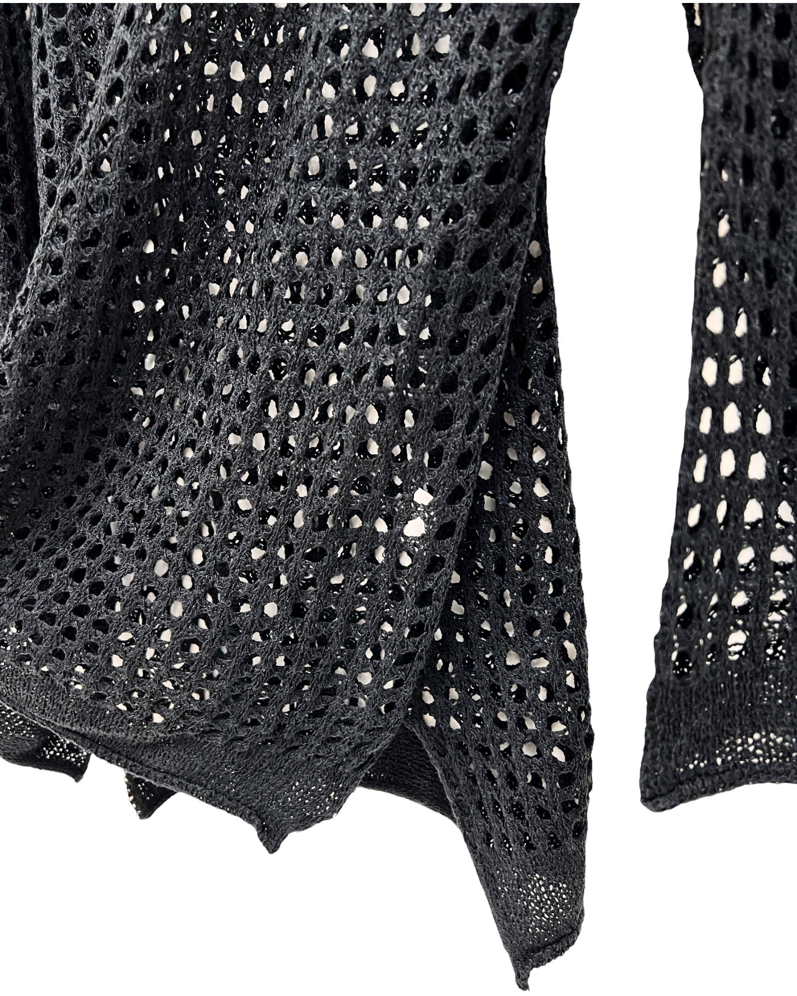 black net knitted cover up top *pre-order*