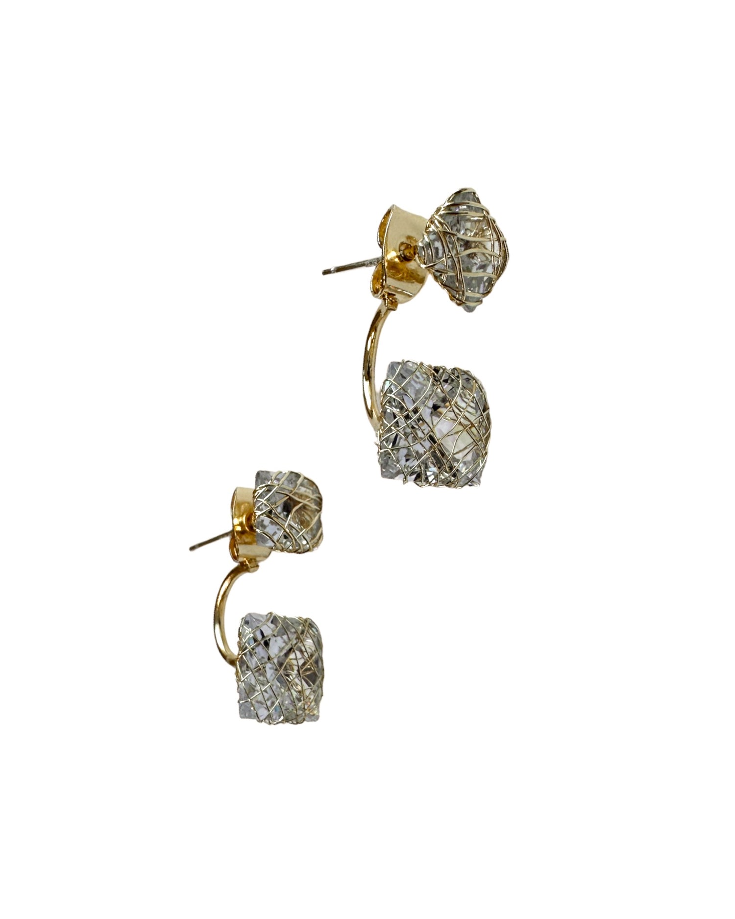 double diamonds earrings