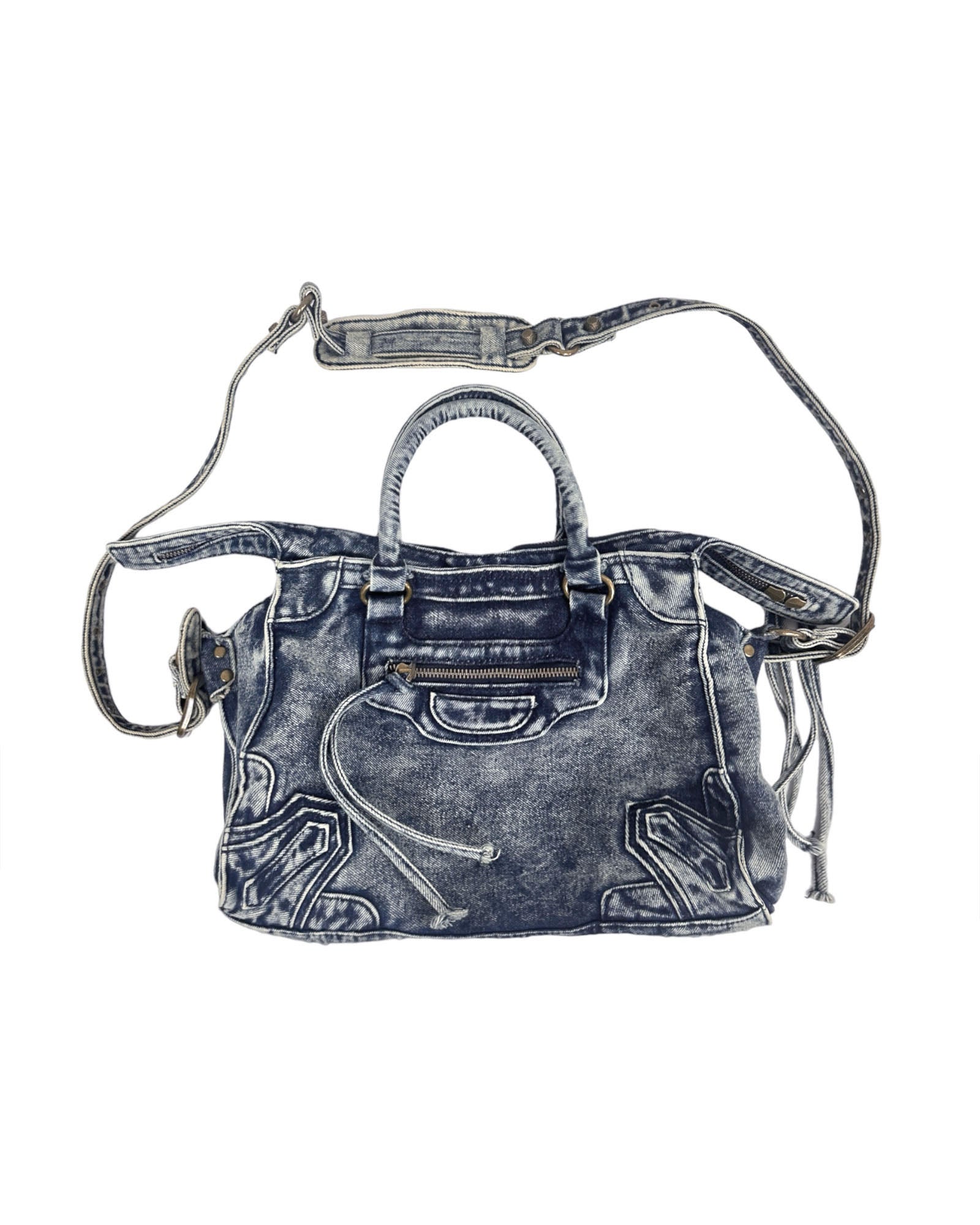 washed blue denim bicycle bag *pre-order*