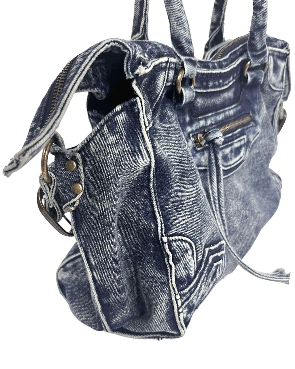 washed blue denim bicycle bag *pre-order*