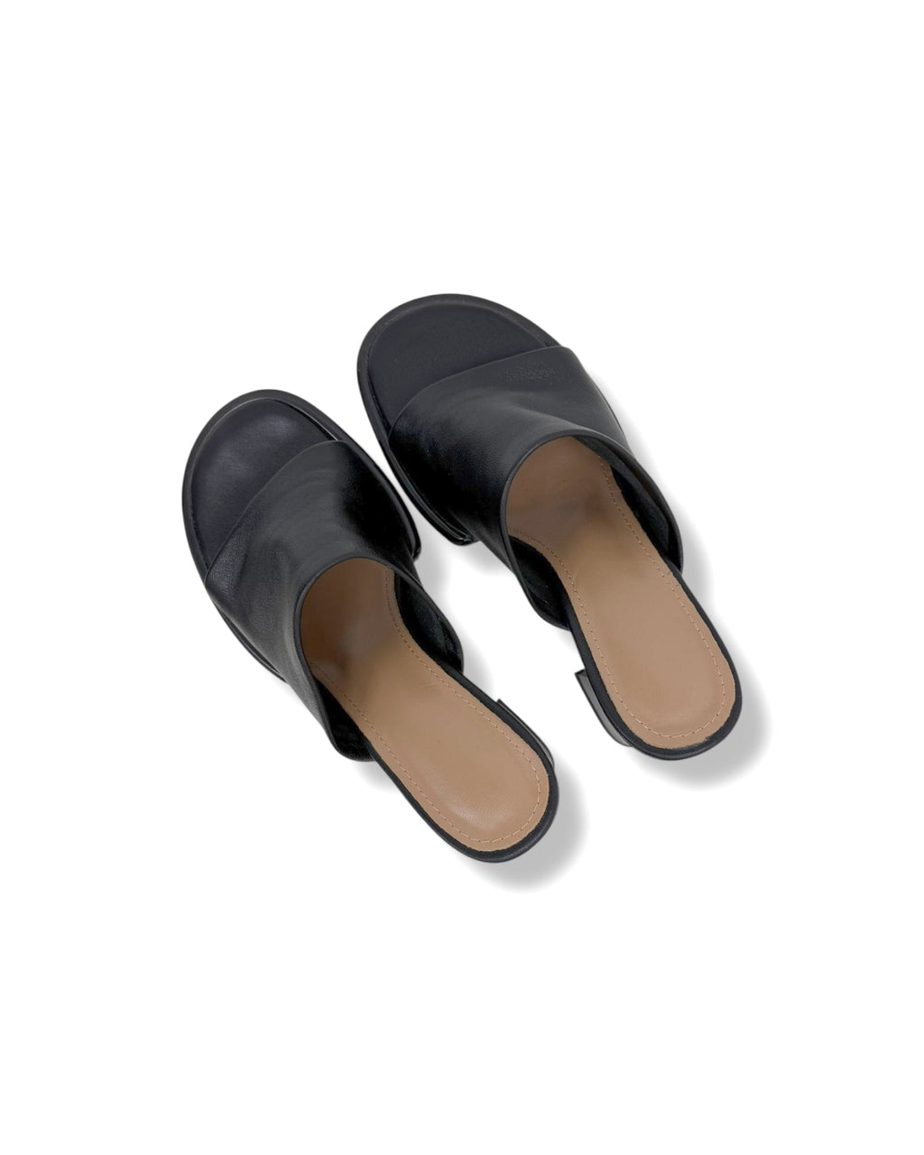 black leather high heels *pre-order*