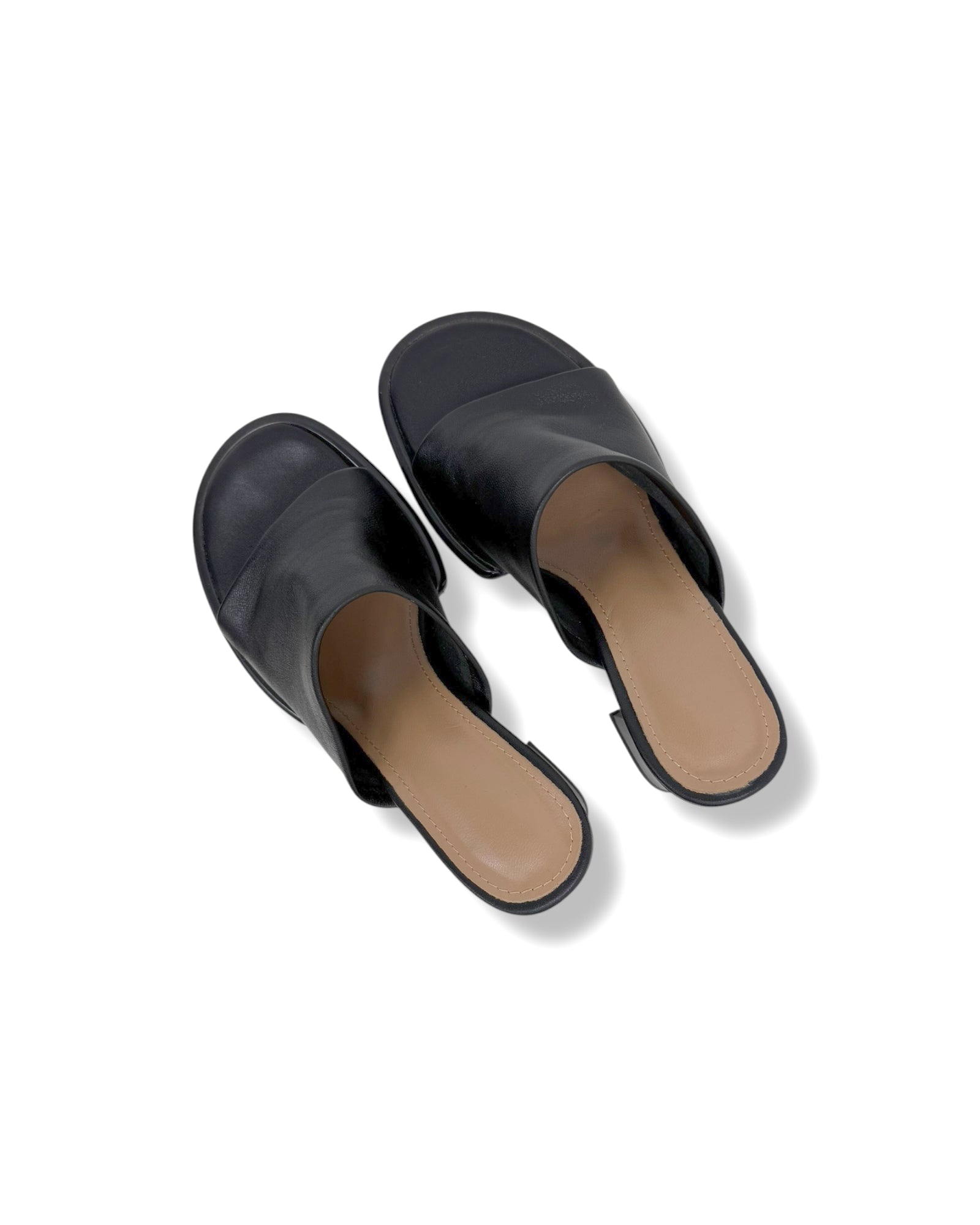 black leather high heels *pre-order*