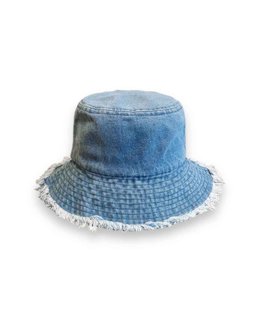 denim ripped hem bucket hat *pre-order*