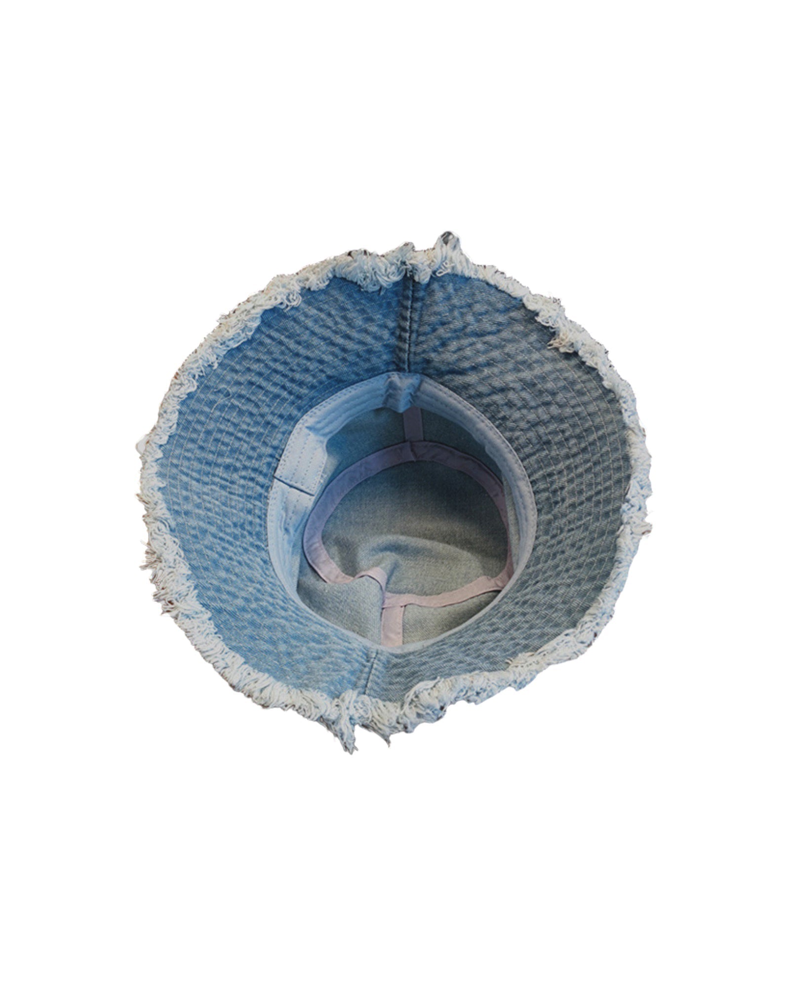 denim ripped hem bucket hat *pre-order*