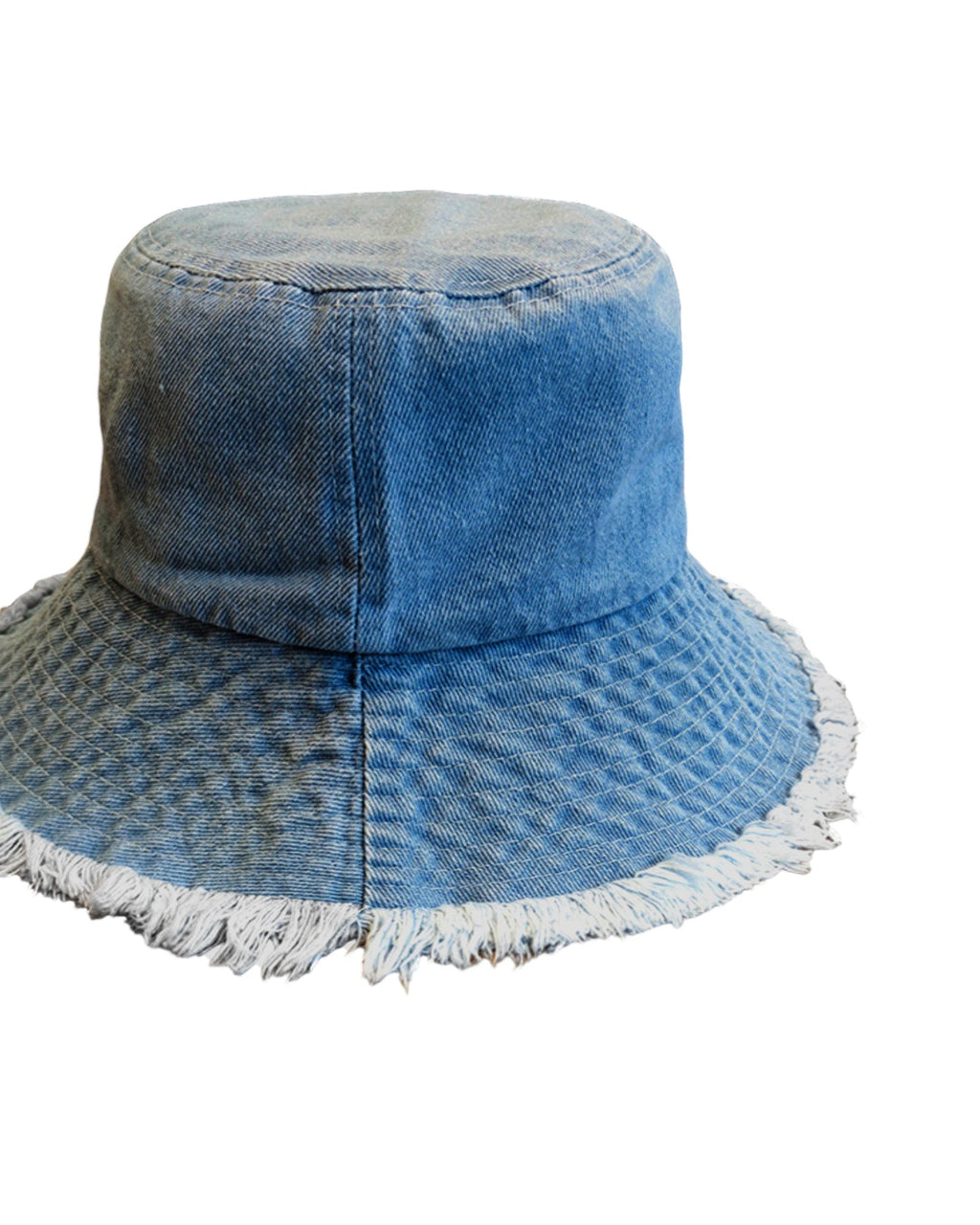 denim ripped hem bucket hat *pre-order*