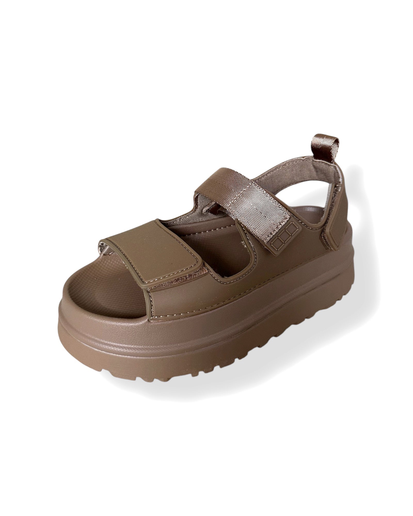 brown straps rubber flatform sandals *pre-order*