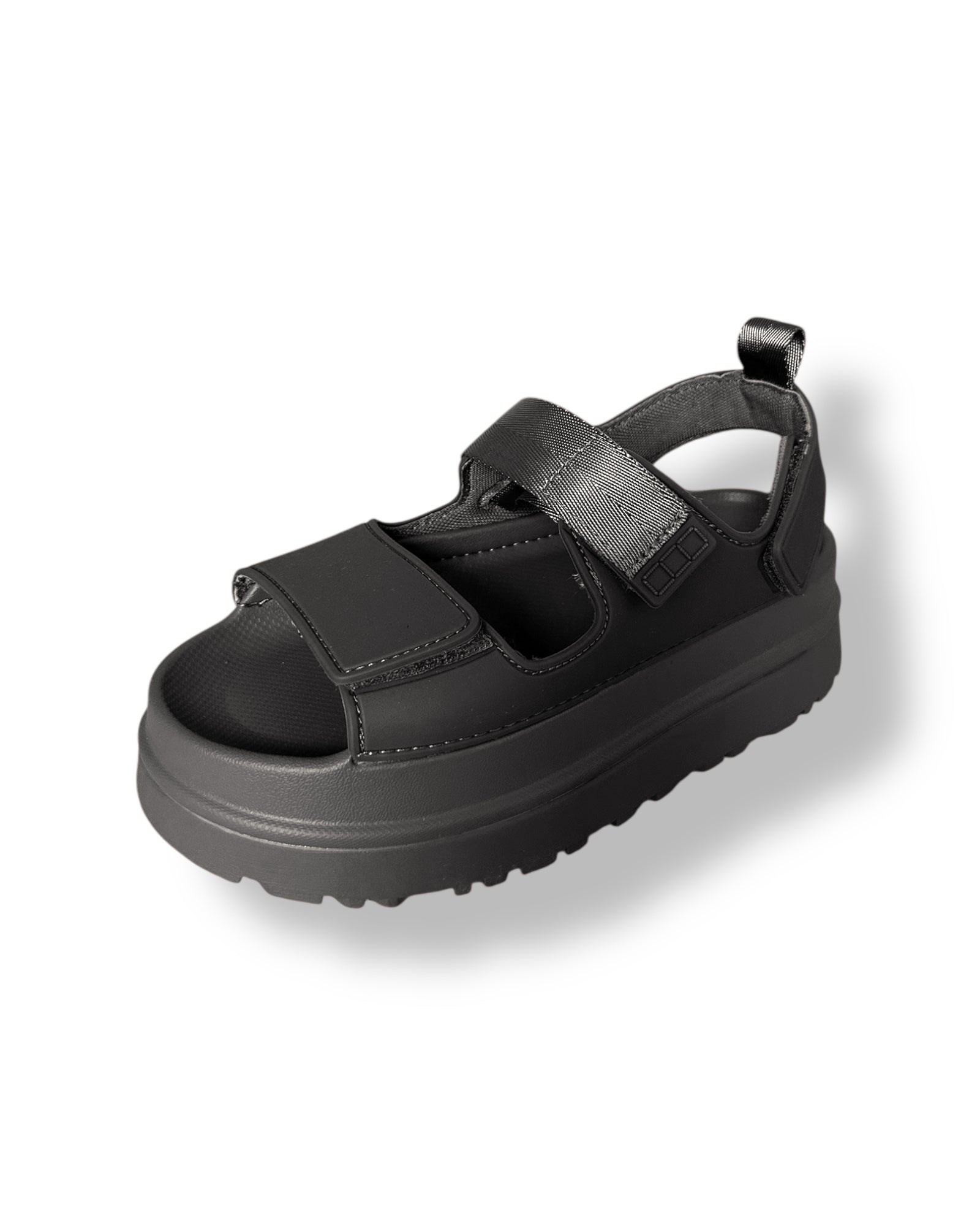 black straps rubber flatform sandals *pre-order*