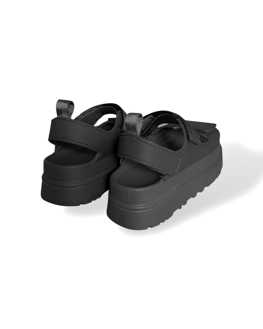 black straps rubber flatform sandals *pre-order*