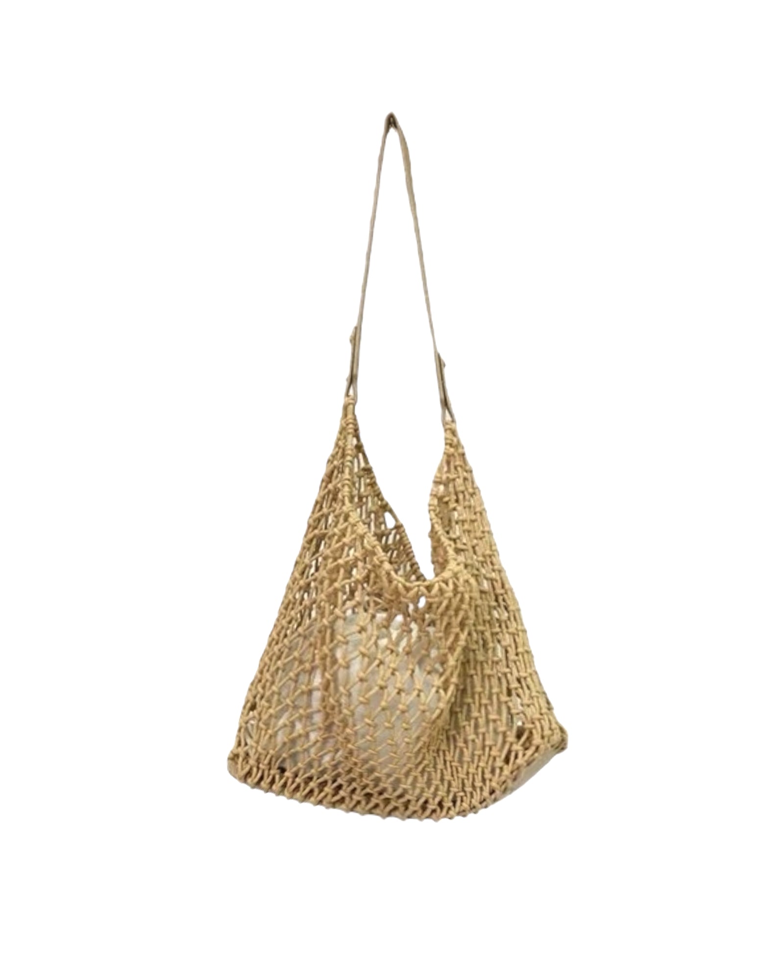 beige rope knitted tote bag *pre-order*