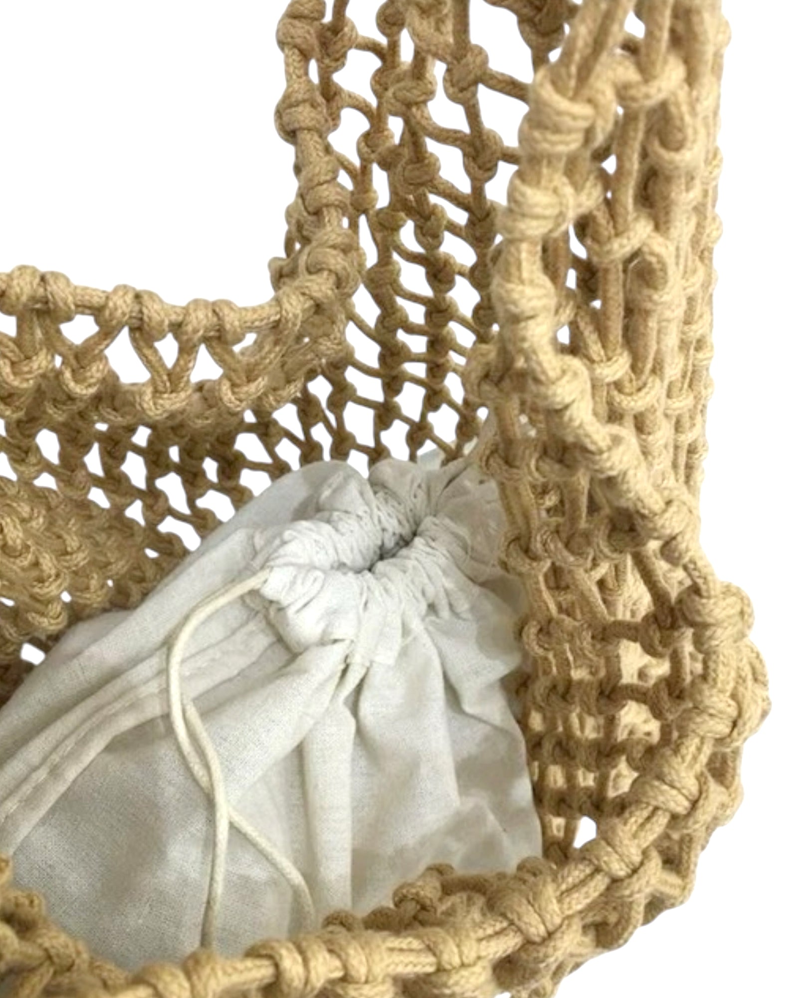 beige rope knitted tote bag *pre-order*