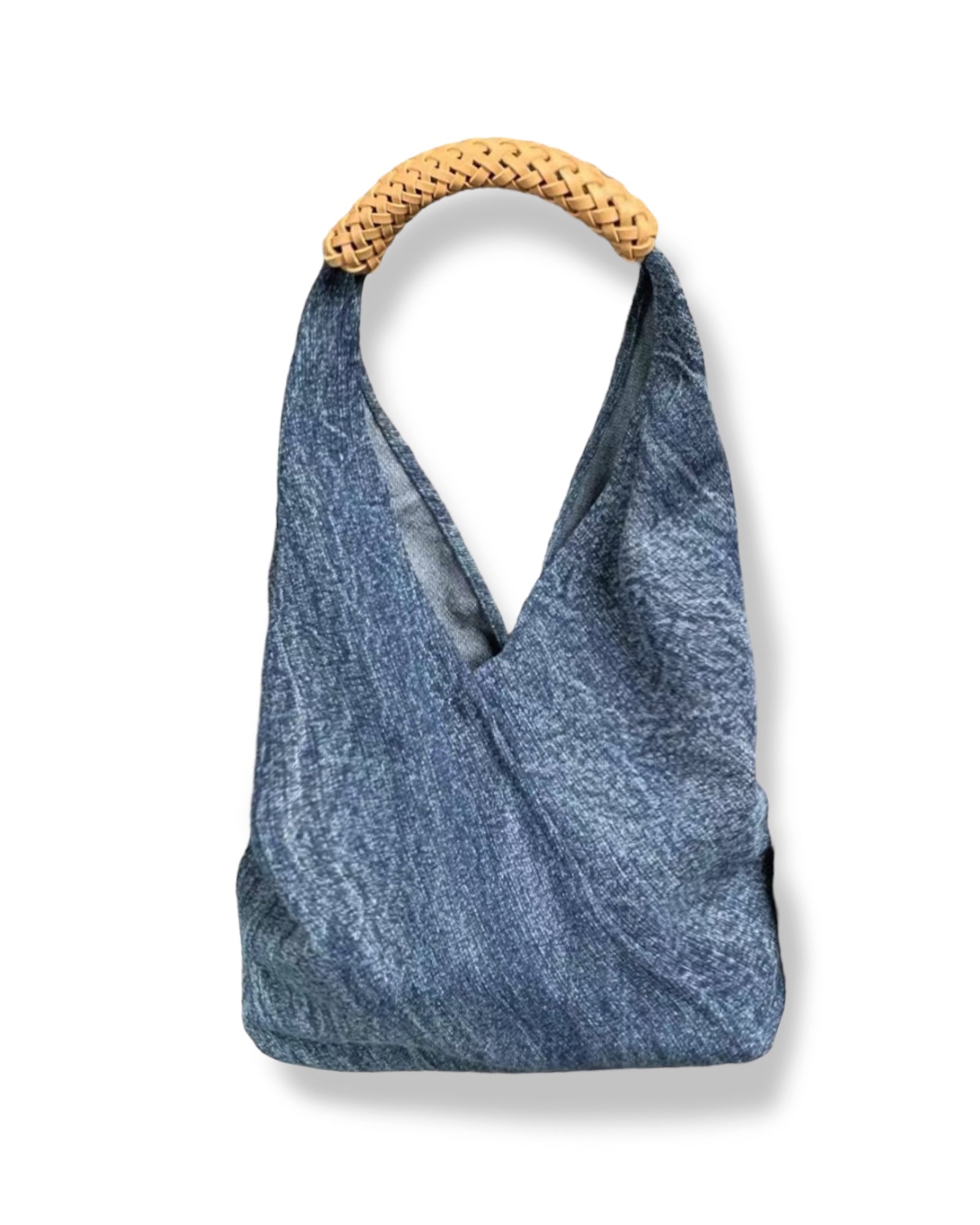 washed blue denim w/ rope handle tote bag *pre-order*