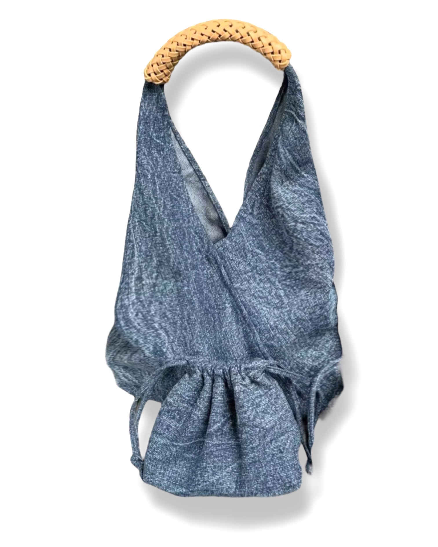 washed blue denim w/ rope handle tote bag *pre-order*