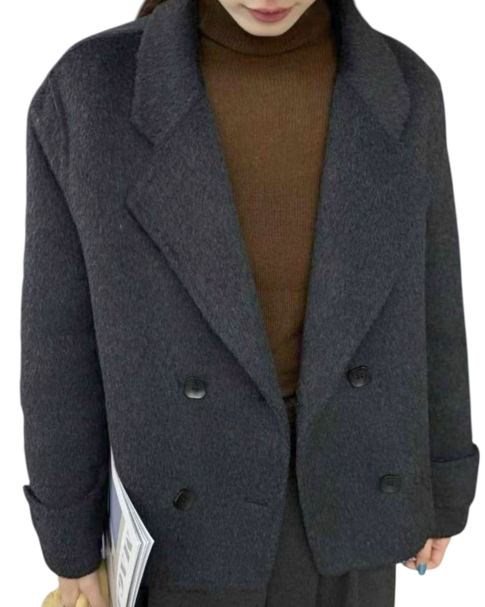 charcoal grey wool blended jacket *pre-order*