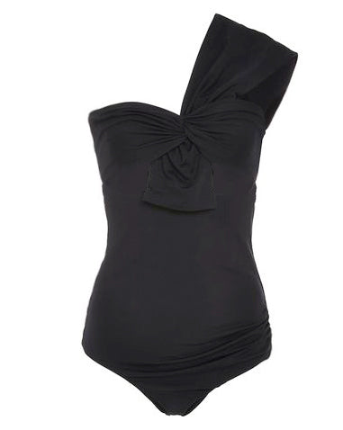 black one shoulder one piece swimwear *pre-order*