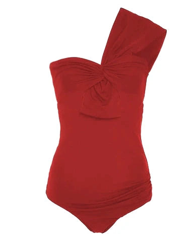 red one shoulder one piece swimwear *pre-order*
