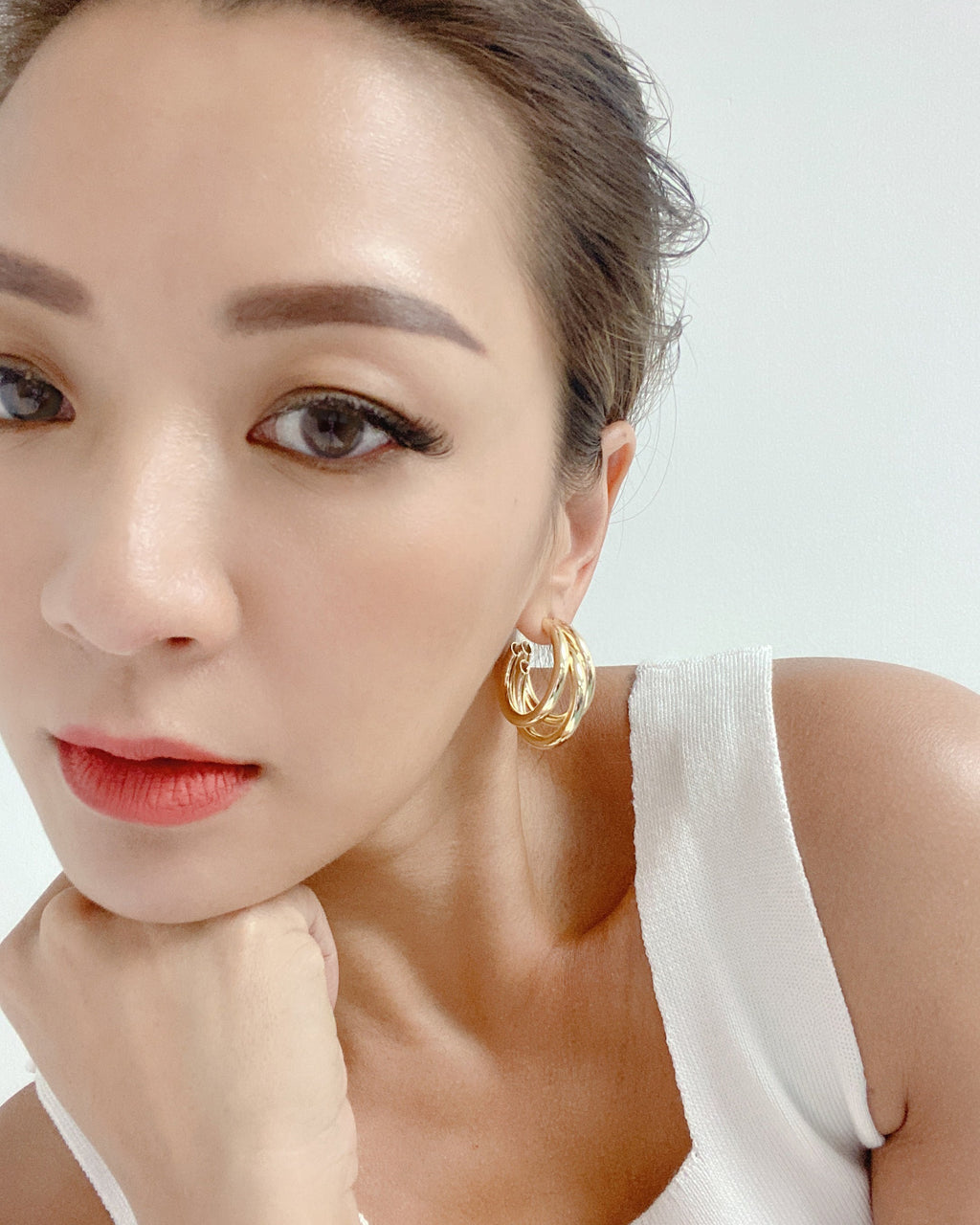 gold triple hoops earrings *pre-order*