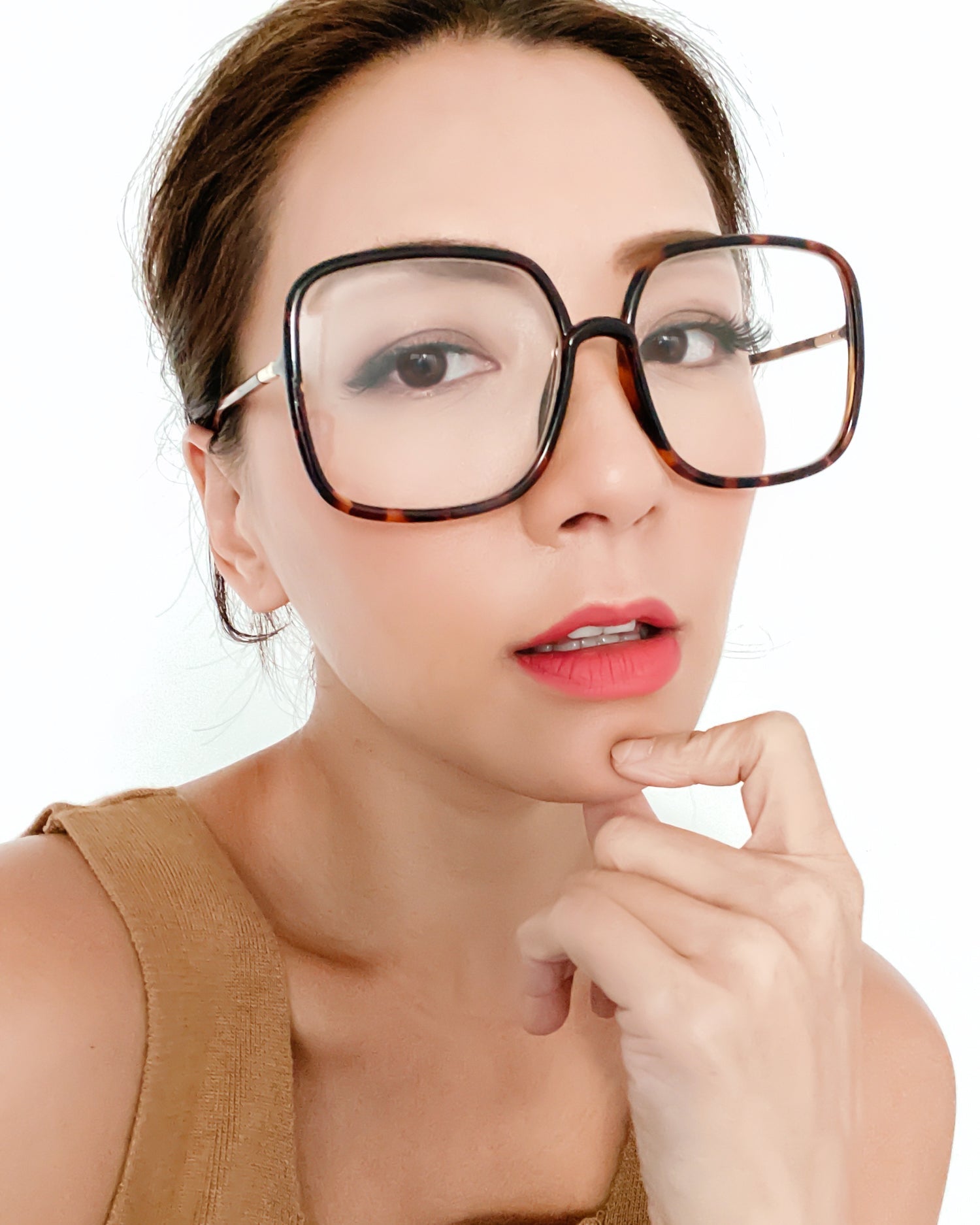 turquoise square frame glasses *pre-order*