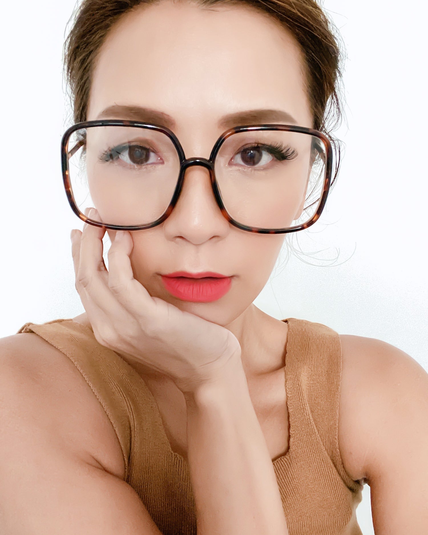 turquoise square frame glasses *pre-order*