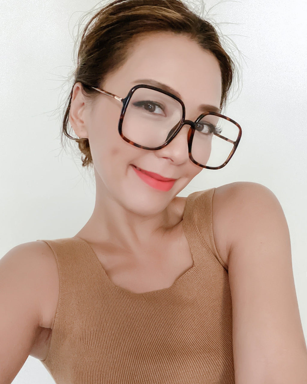 turquoise square frame glasses *pre-order*