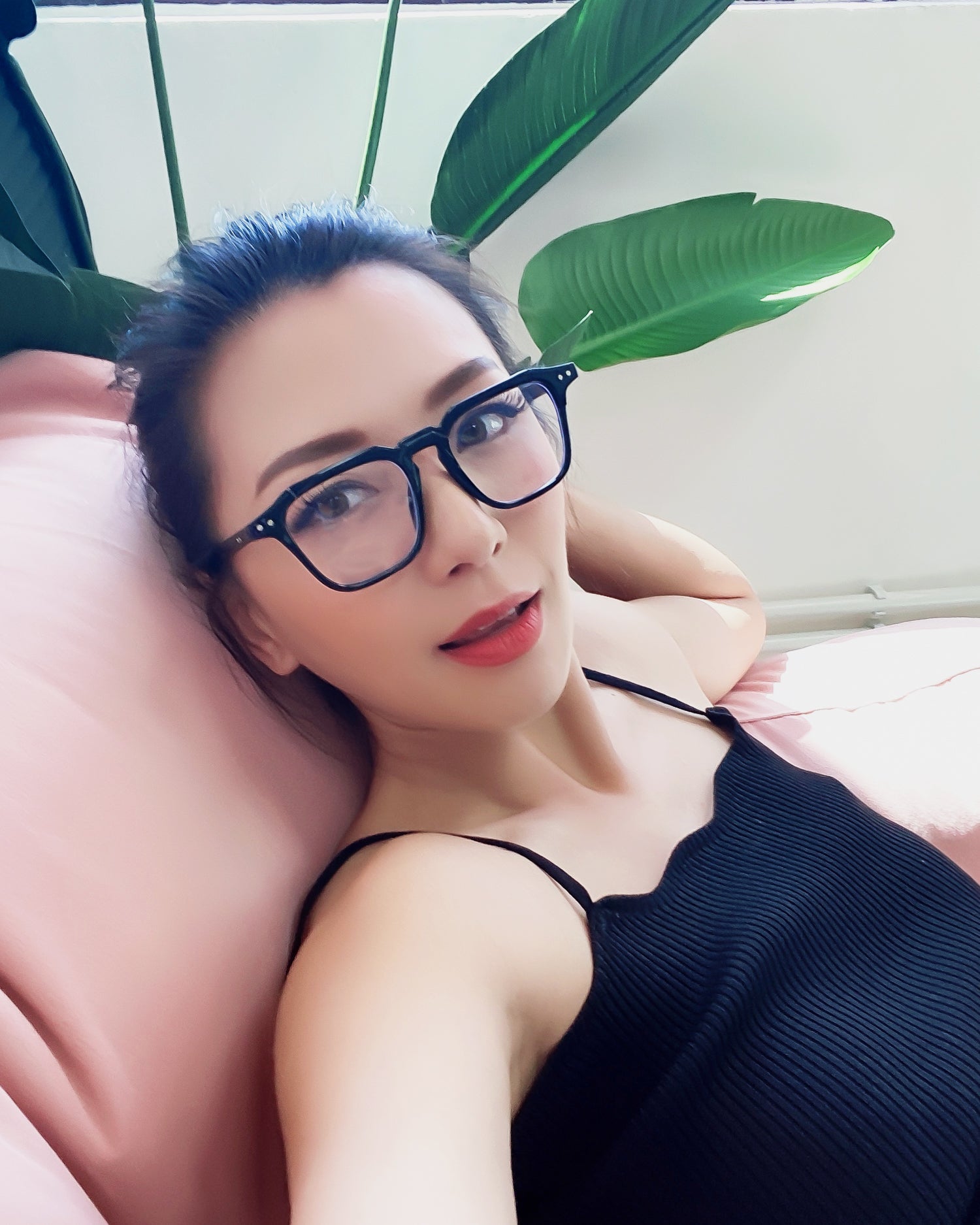 black ottoman scallop hem cami *pre-order*