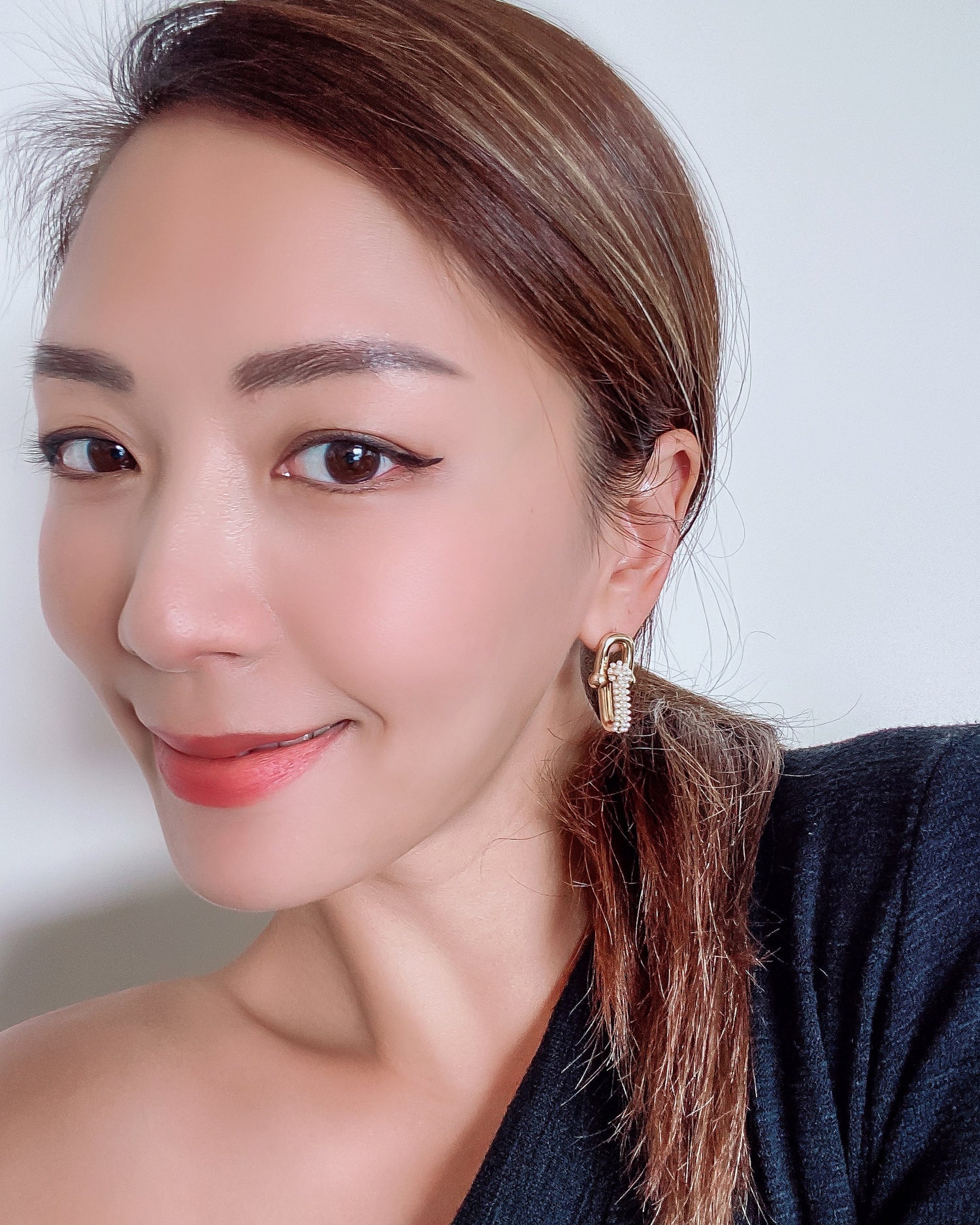 gold links pearls earrings *pre-order*