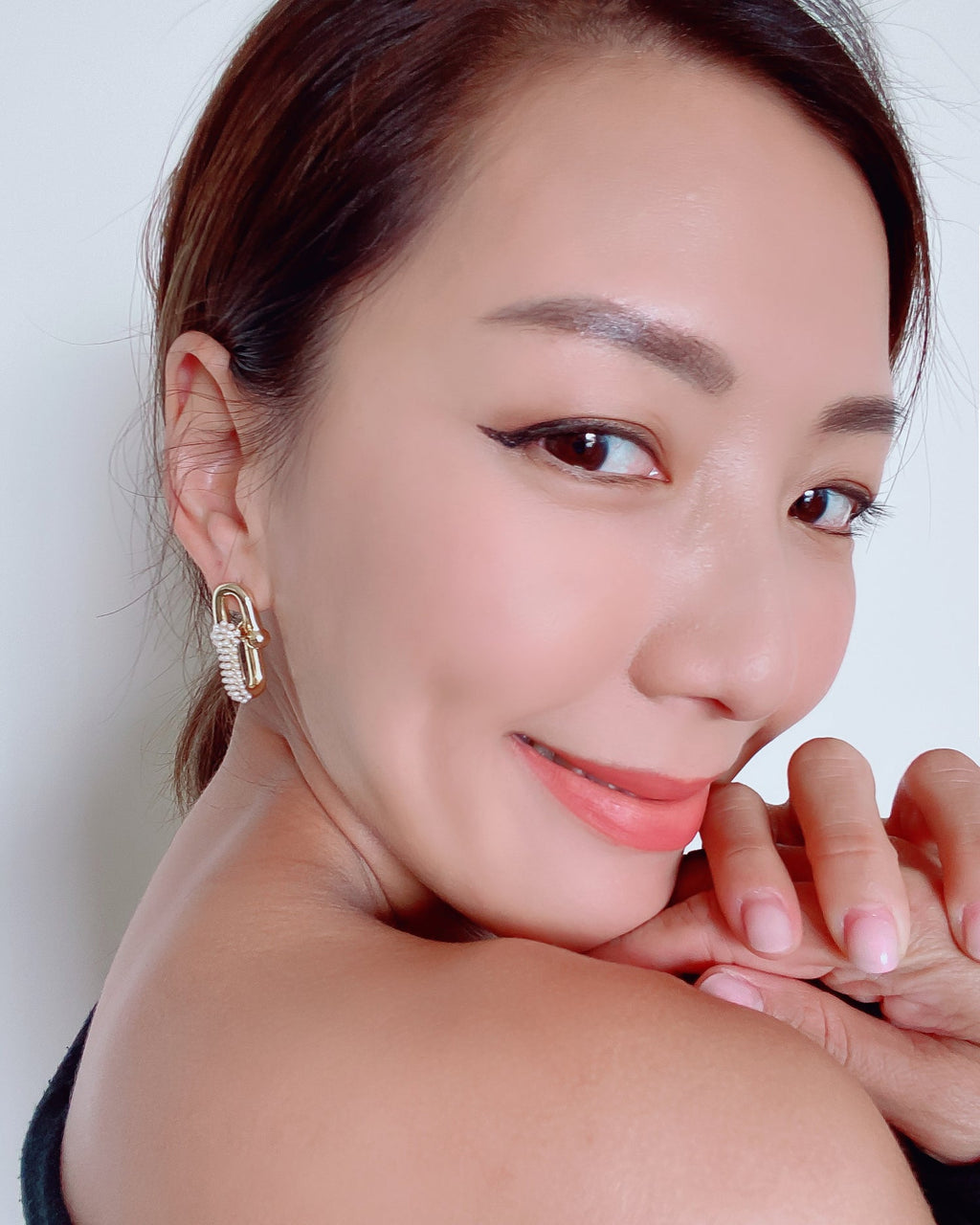 gold links pearls earrings *pre-order*