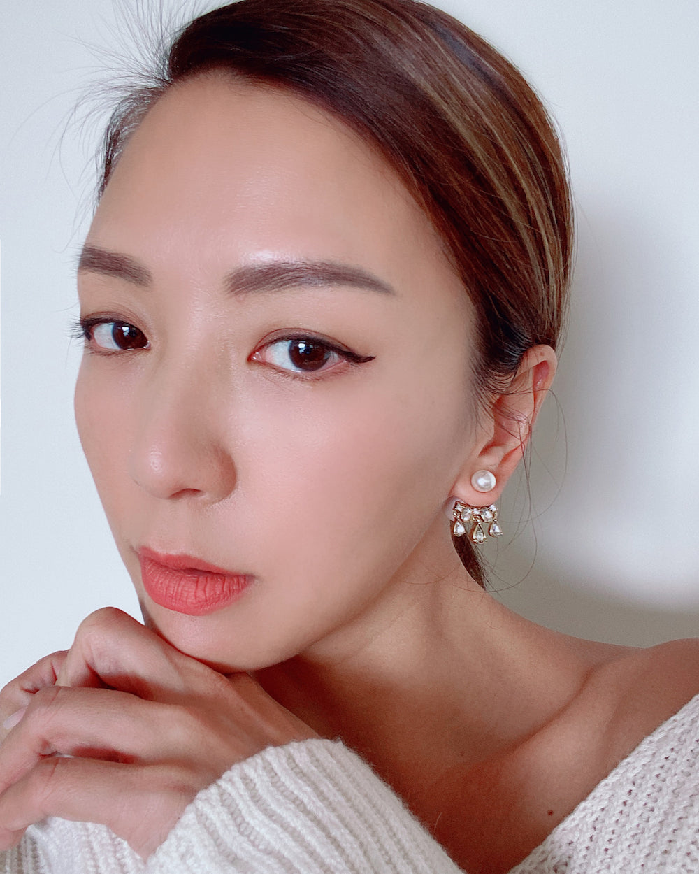 gold & pearls diamonds studded earrings *pre-order*