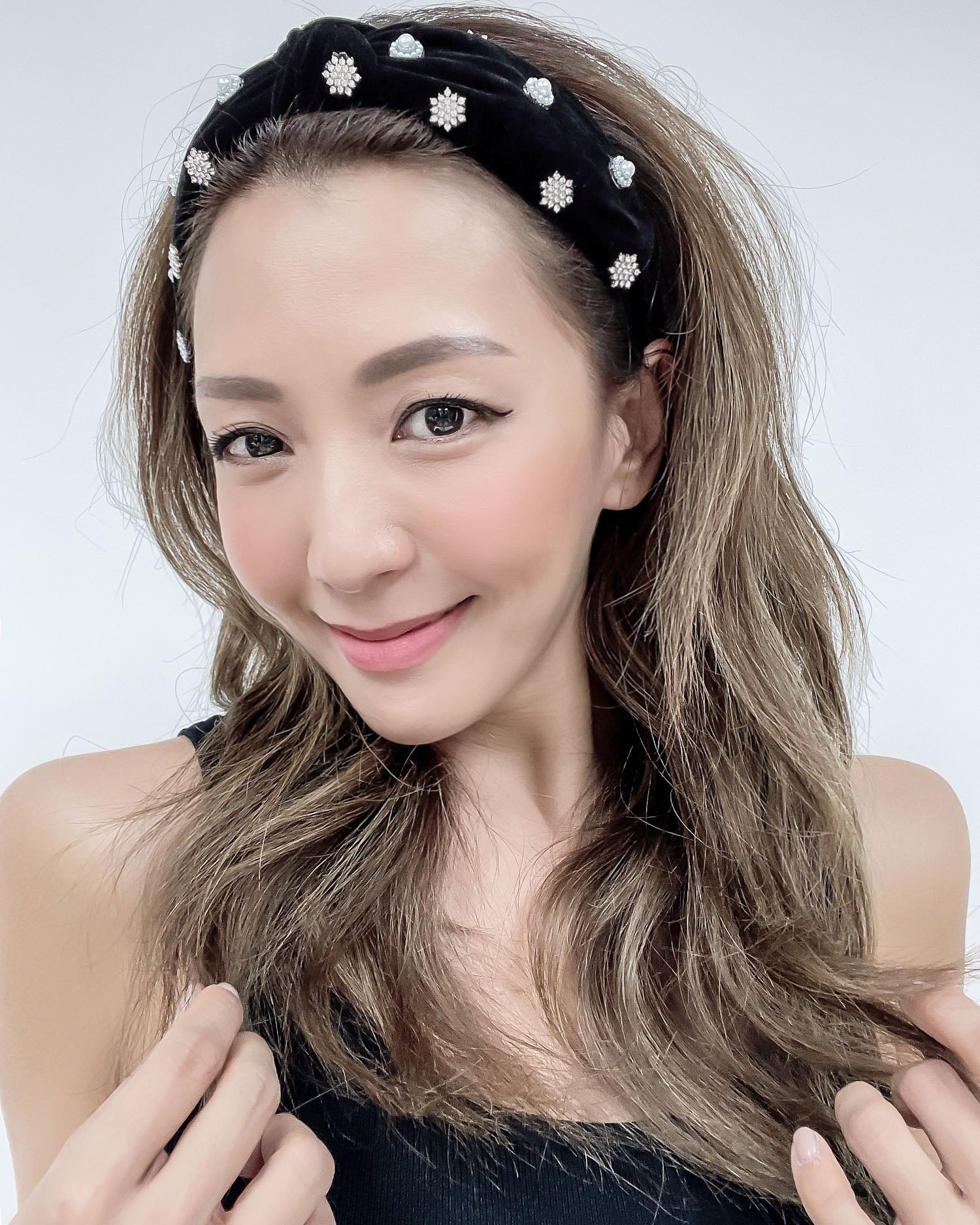 Copy of black velvet jeweled knot headband *pre-order*