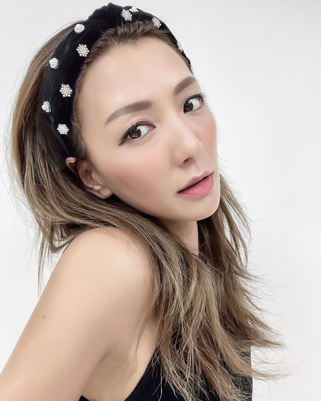 Copy of black velvet jeweled knot headband *pre-order*