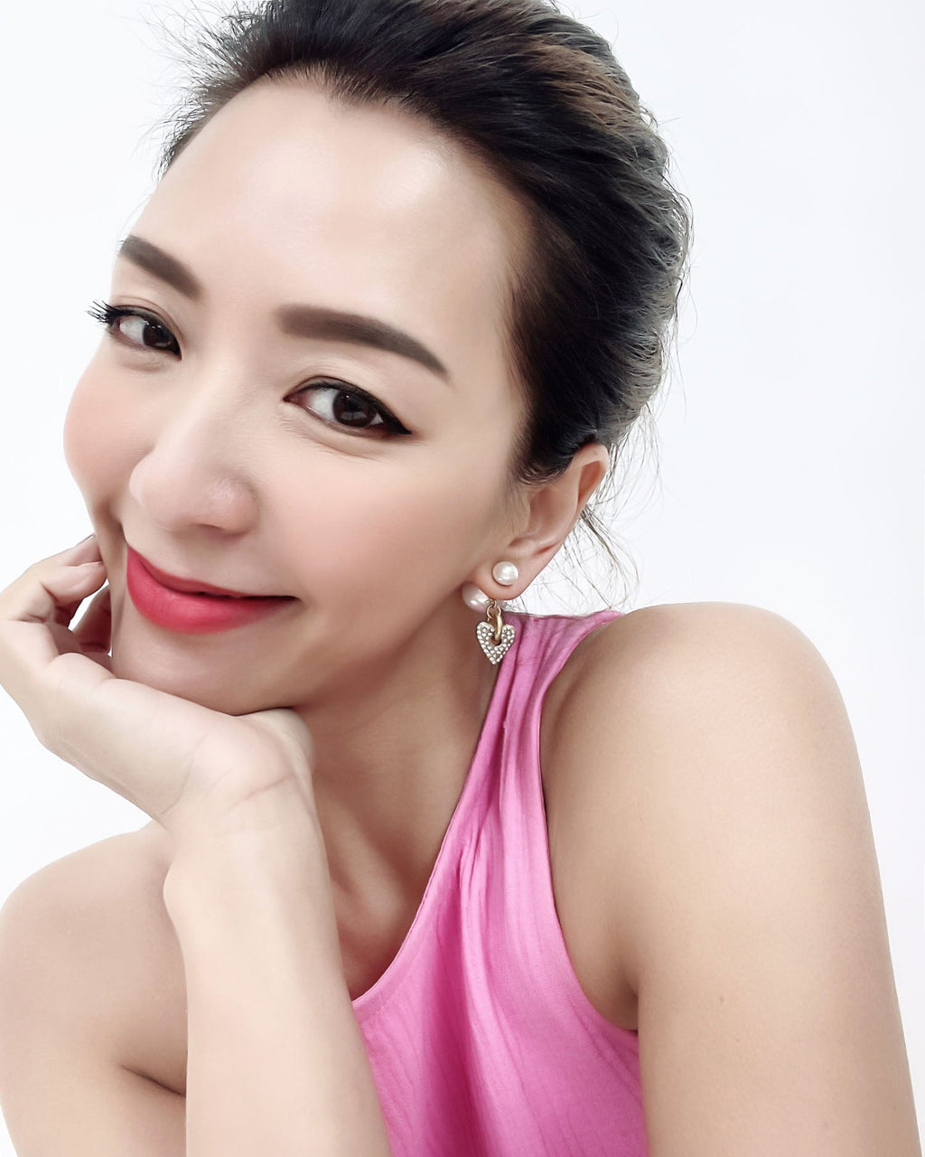 pearls & diamonds hearts earrings *pre-order*