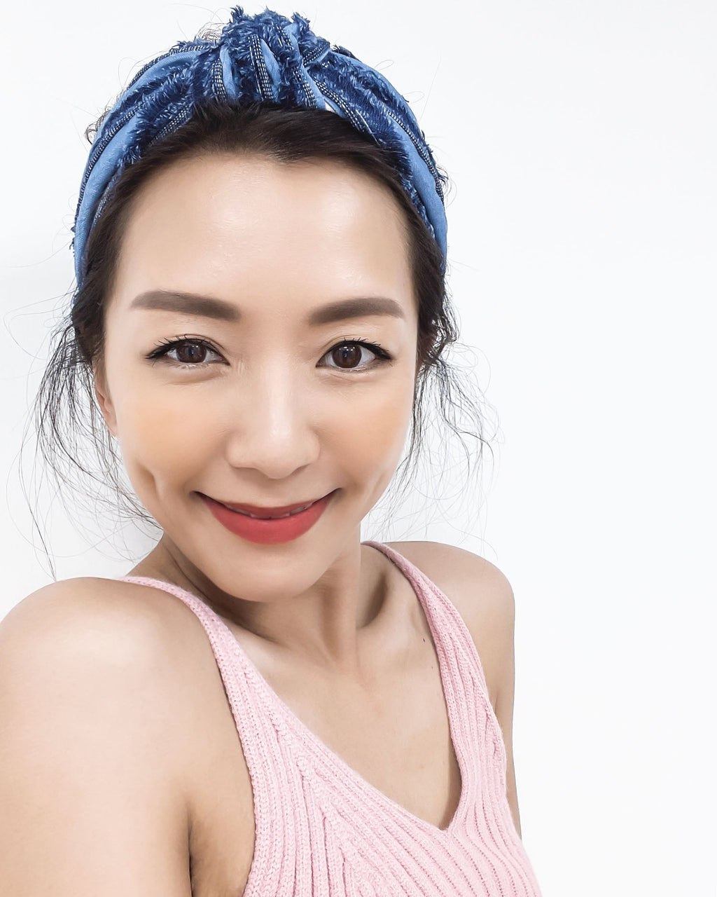 denim ripped twisted headband *pre-order*