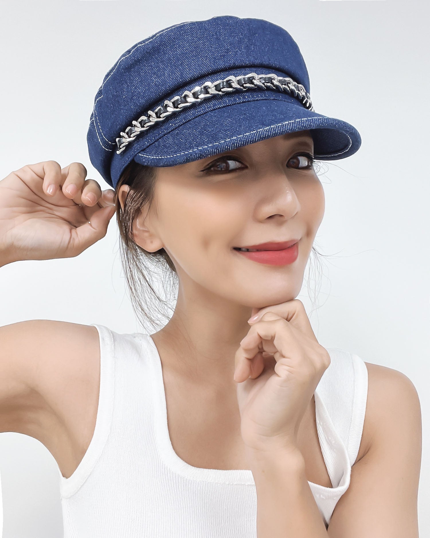 denim chain boy cap *pre-order*