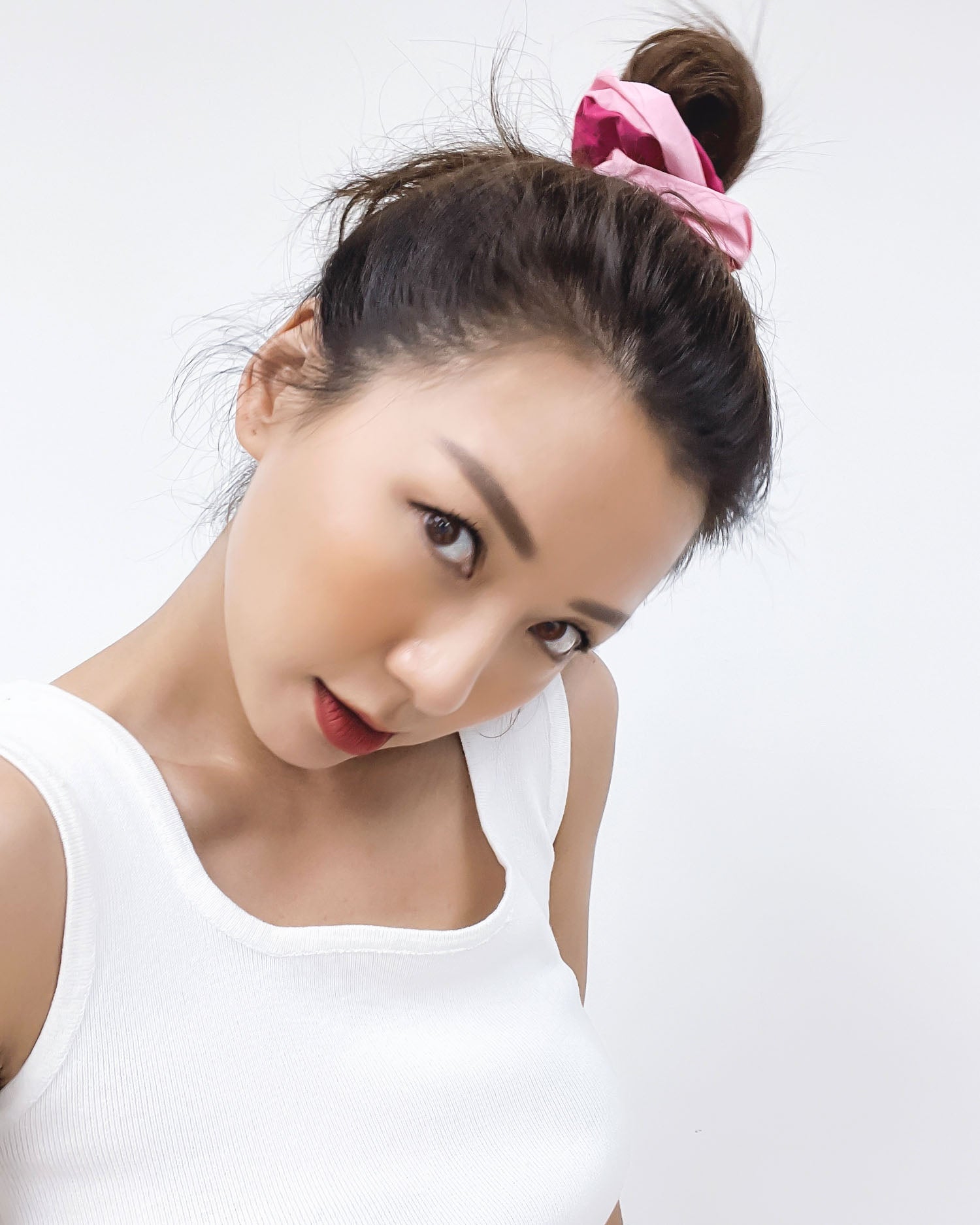 colour blocks ruched scrunchies