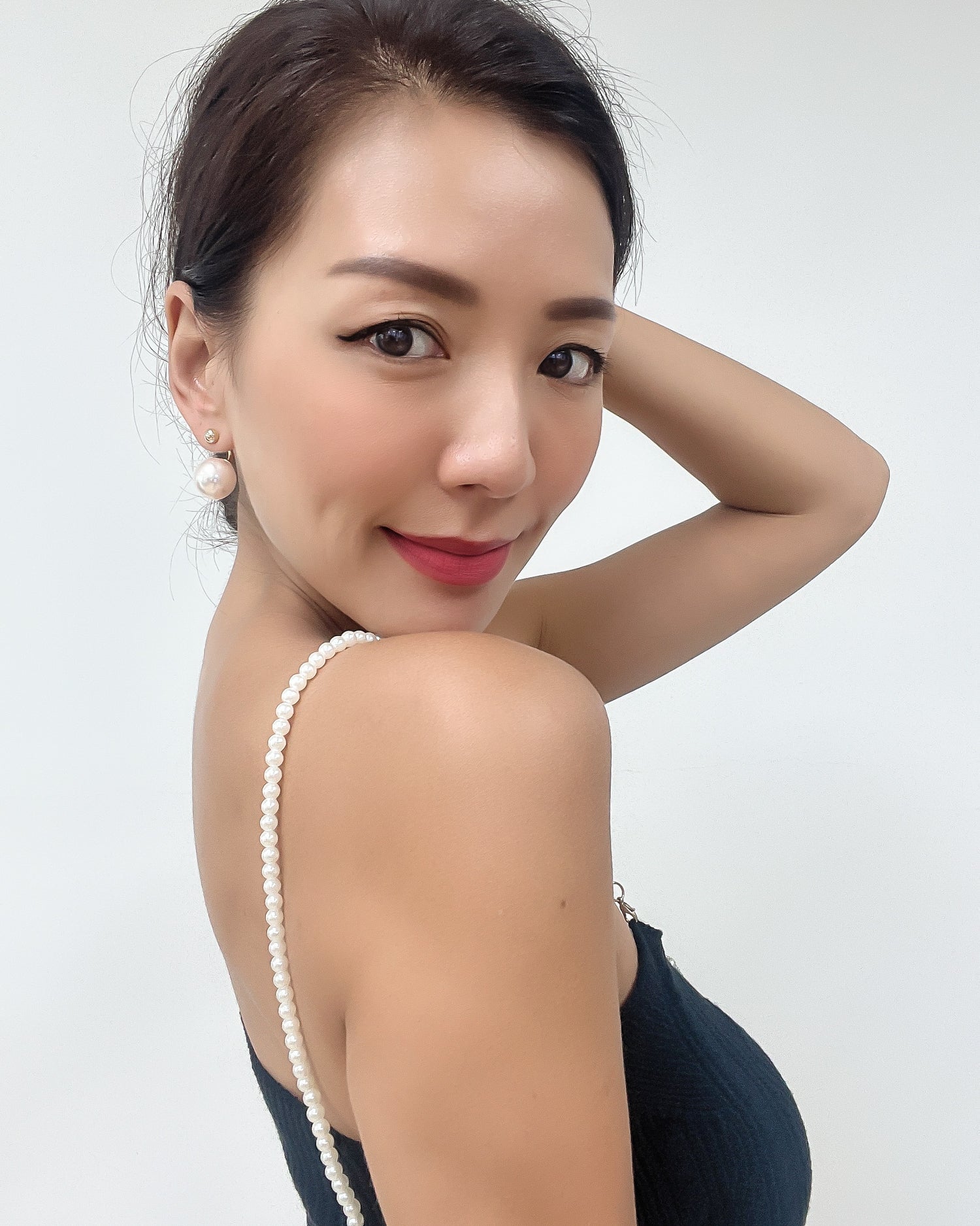 pearls gold piece ball earrings *pre-order*