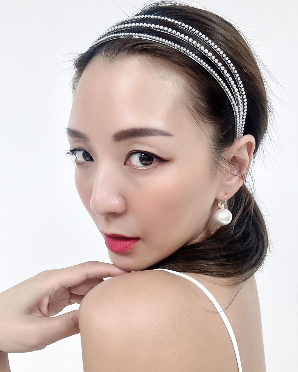 pearls 3 panel headband *pre-order*