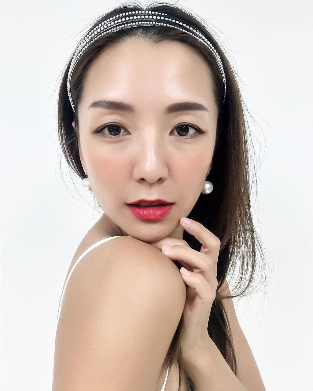 pearls 3 panel headband *pre-order*